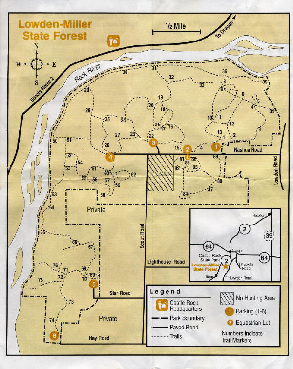 Lowden State Park Trail Map Lowden-Miller State Forest